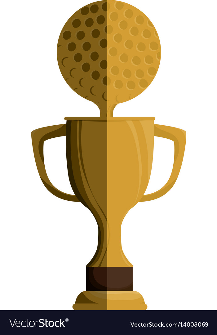 Trophy golf isolated icon Royalty Free Vector Image