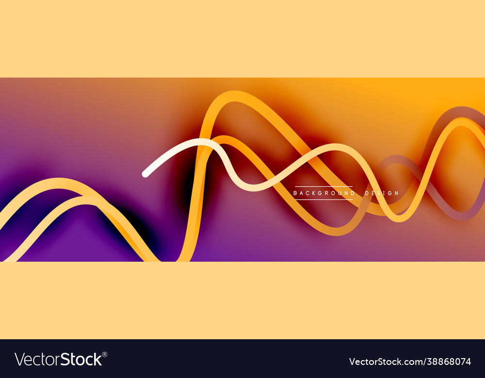 Abstract gradient background with wave line