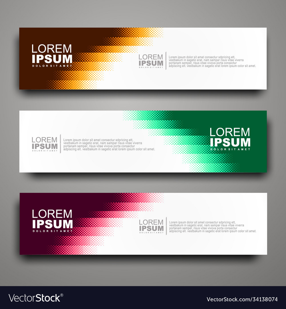 Abstract web banner design template with halftone
