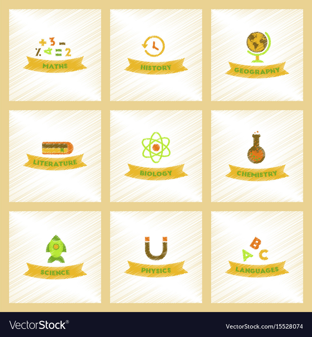 Assembly flat shading style icons rocket science