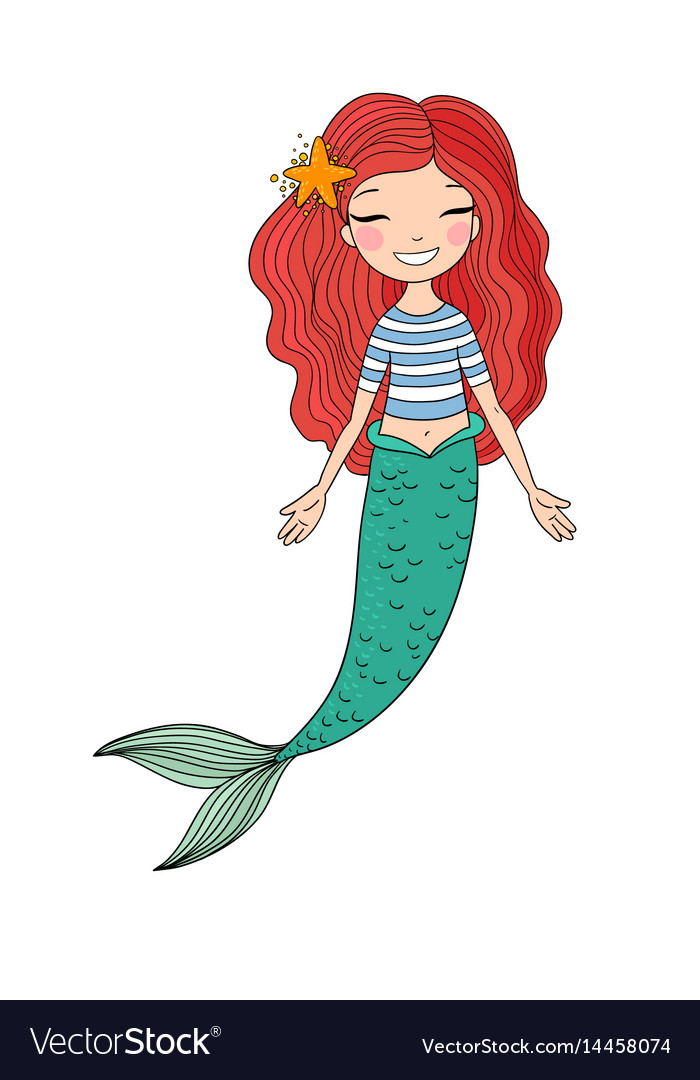 Beautiful little mermaid siren sea theme