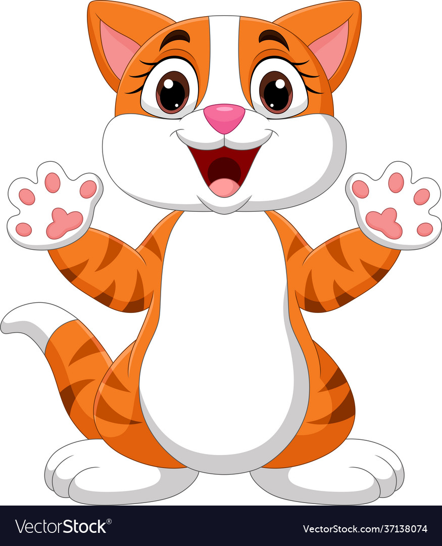 Premium Vector  Cute cat funny cartoon icon illustration