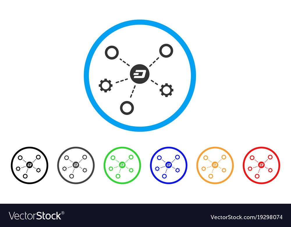 Dash network structure rounded icon