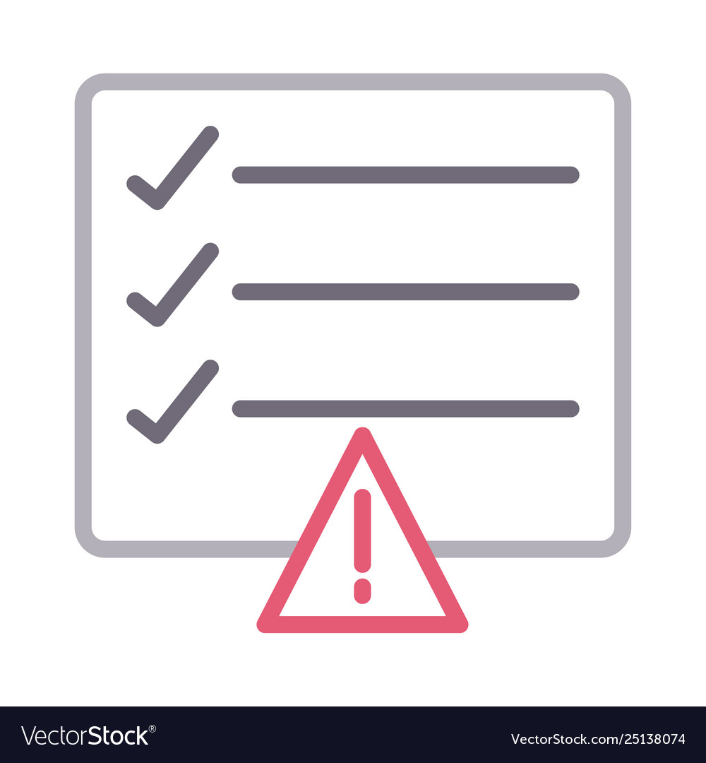 Error checklist vector image Error checklist