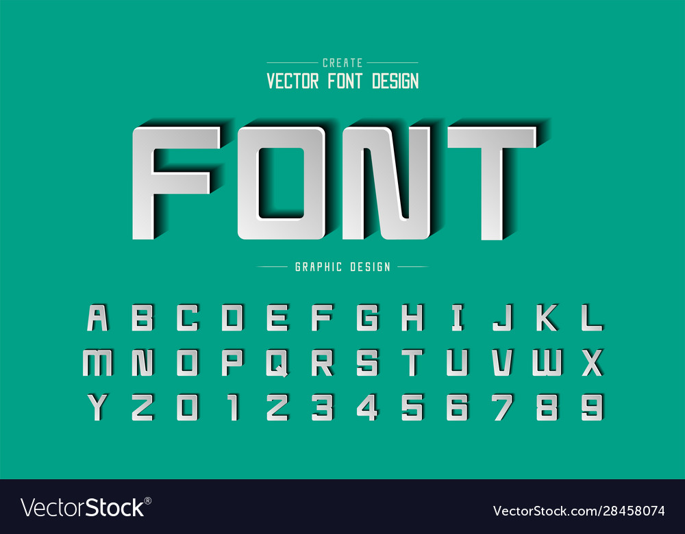 Font paper cut and alphabet script square Vector Image Font paper cut and alphabet script square