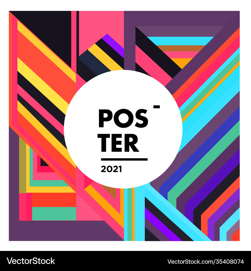 Geometric colorful pattern for poster and banner Vector Image