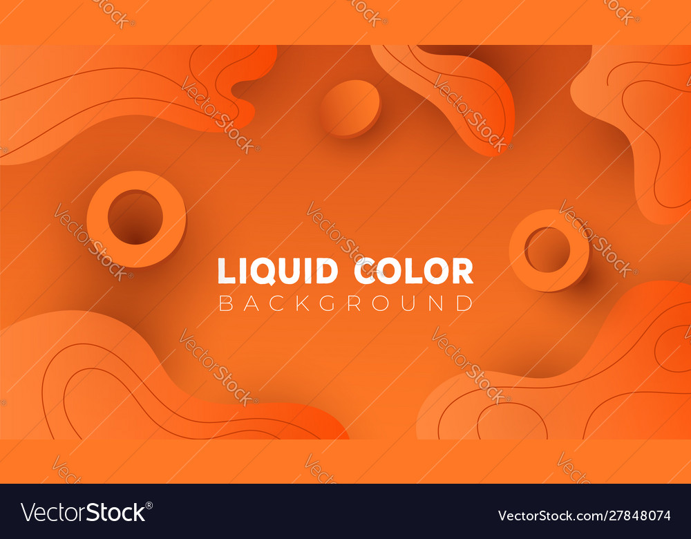 Gradient orange abstract background with liquid vector image Gradient orange abstract background with liquid