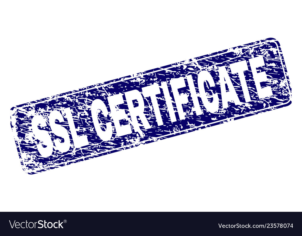 Grunge ssl certificate framed rounded rectangle