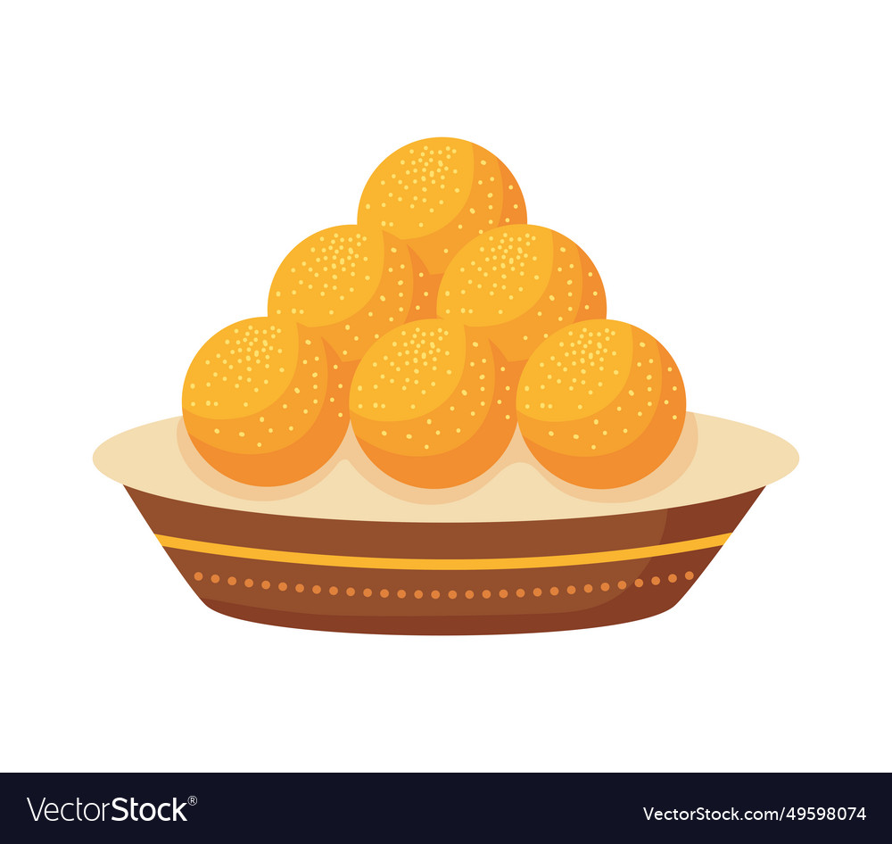 Indian gulab jamun Royalty Free Vector Image - VectorStock