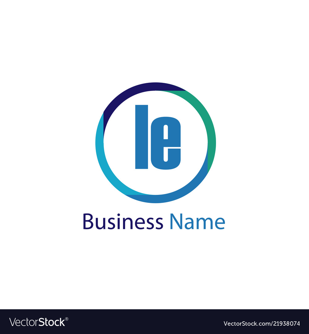 Initial letter le logo template design