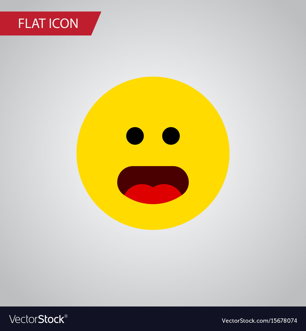 Isolated confused flat icon wonder element