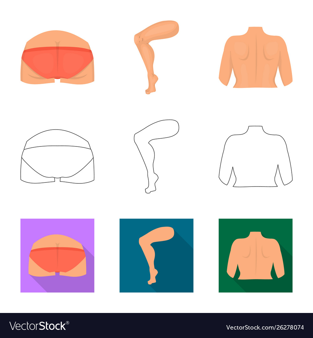 Isolated object body and part sign set Vector Image Isolated object body and part sign set