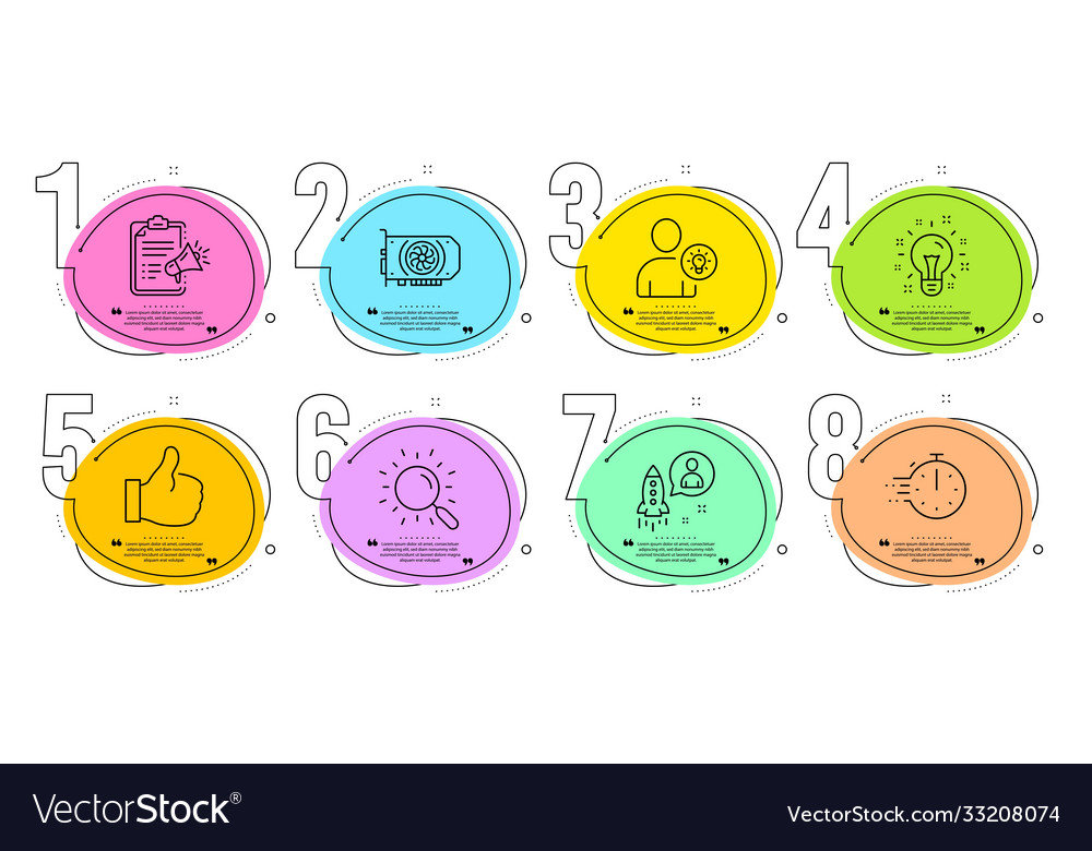 Megaphone checklist like and user idea icons set