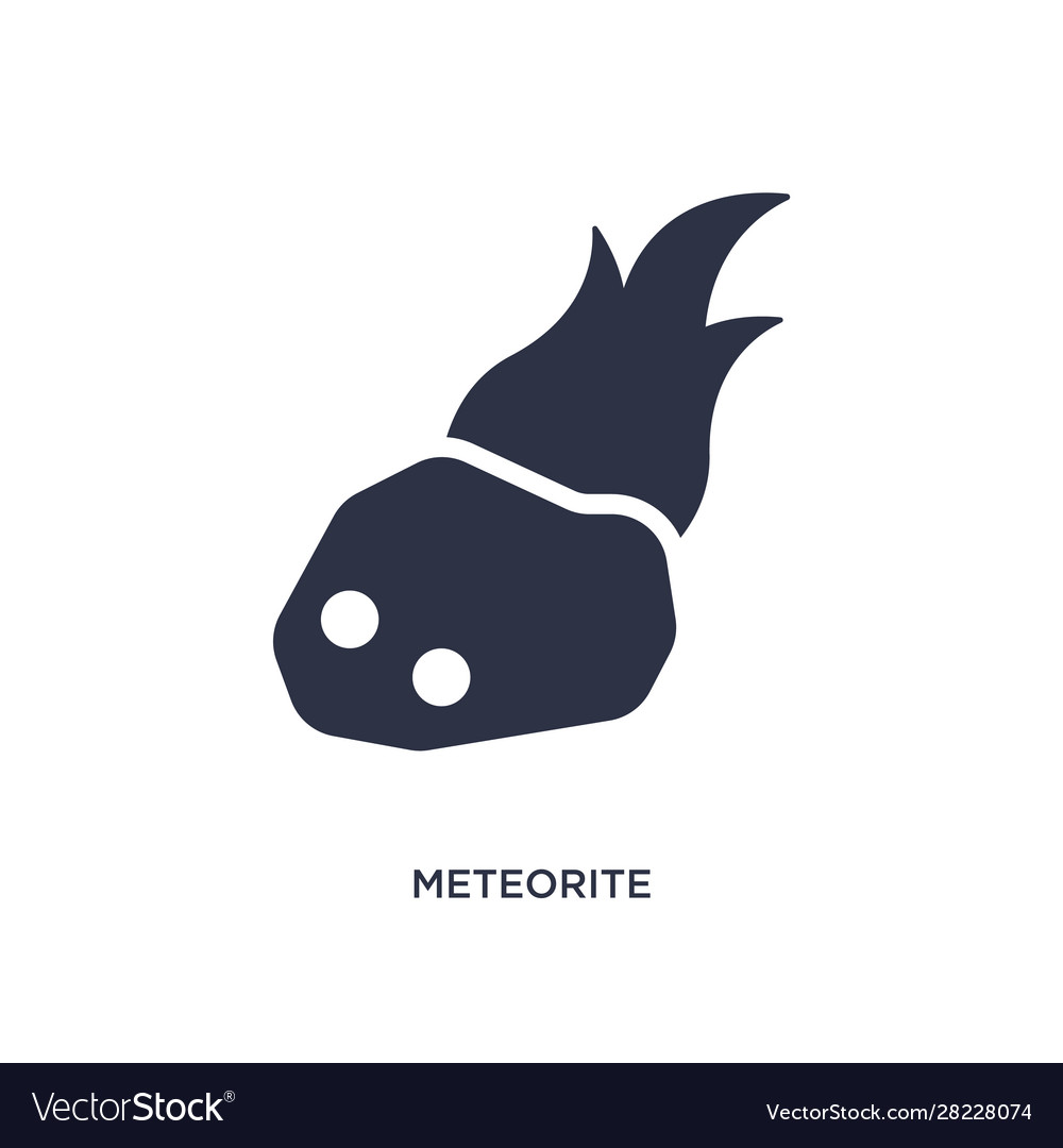 Meteorite icon on white background simple element Vector Image Meteorite icon on white background simple element