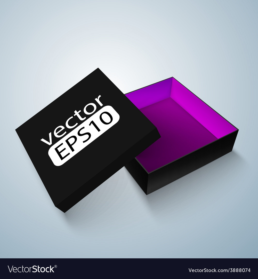 Opened black box Royalty Free Vector Image - VectorStock