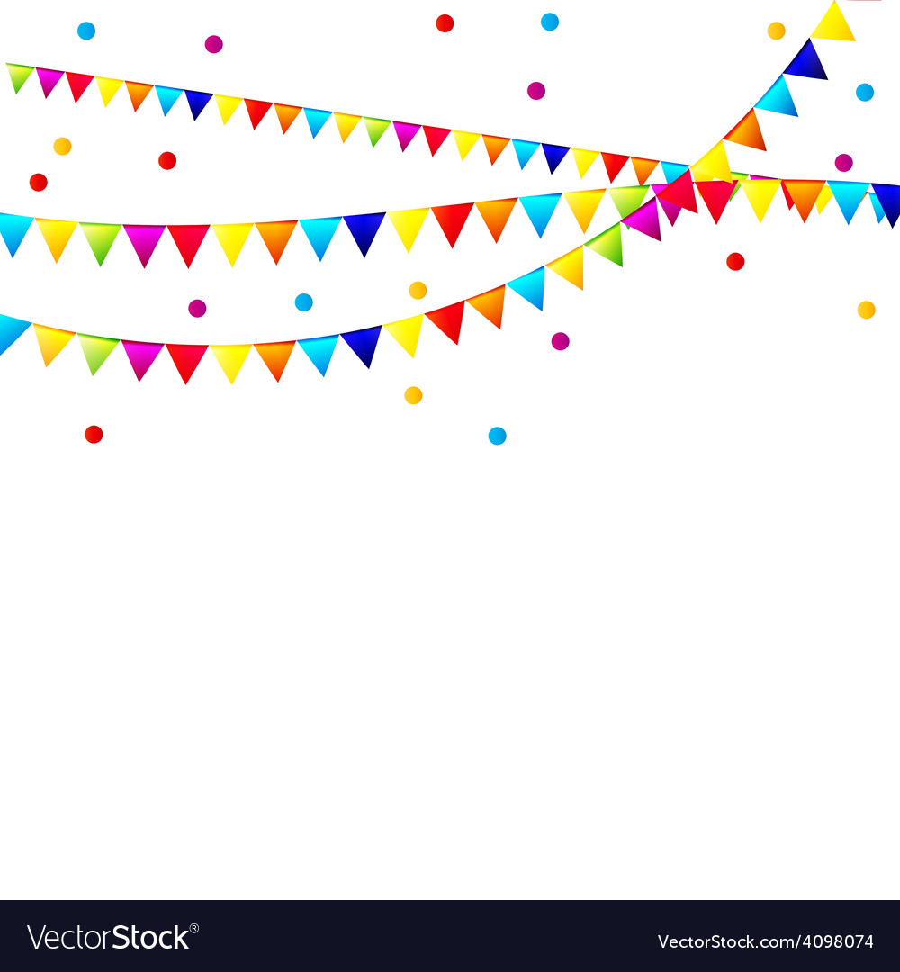 Party background with flags