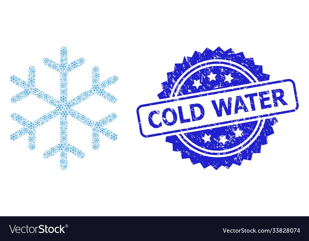 Kratziges Kaltwasser Wasserzeichen und fraktal vector image Kratziges Kaltwasser Wasserzeichen und fraktal