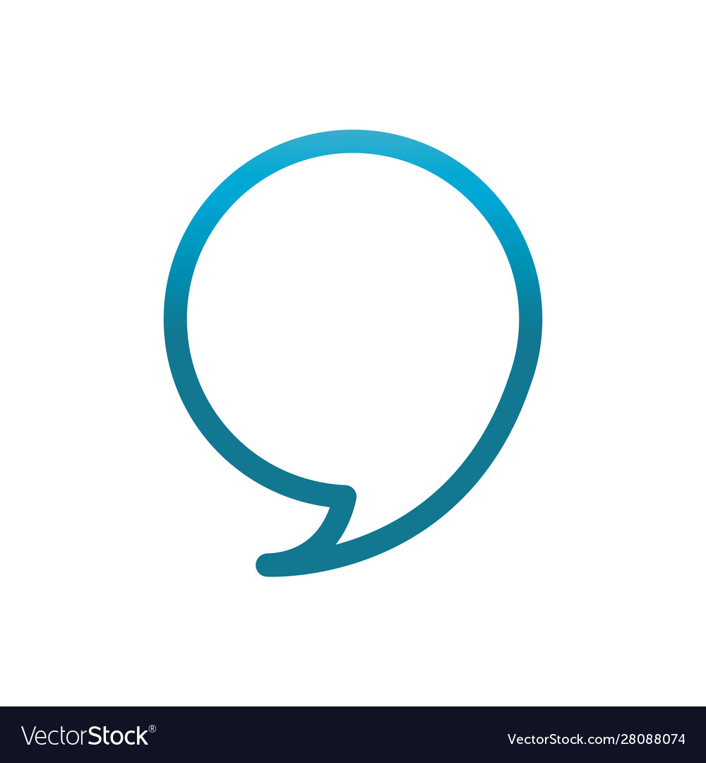 Talk bubble user interface blue gradient