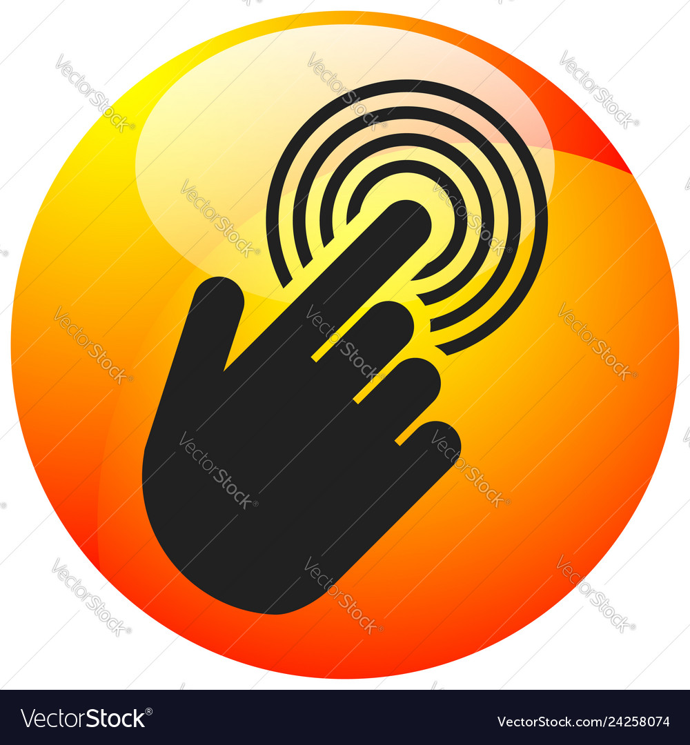 Tapping touchscreen on interface mobile phone icon Vector Image Tapping touchscreen on interface mobile phone icon