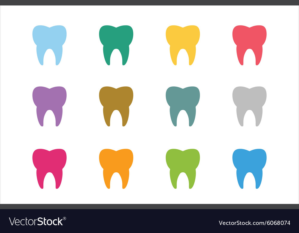 Tooth icon logo set