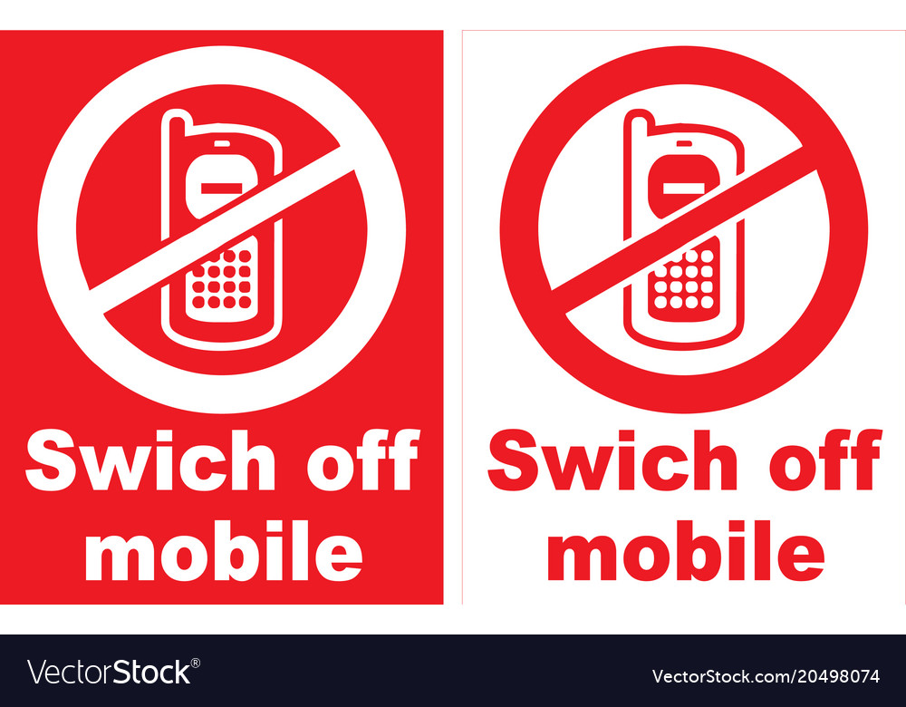 Turn off mobile phone sign