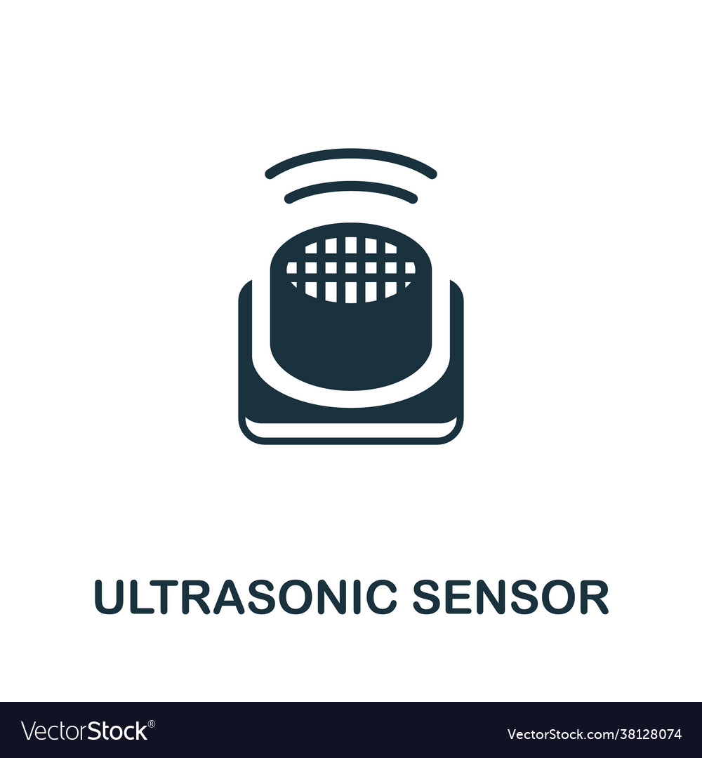 Ultrasonic sensor icon simple element from