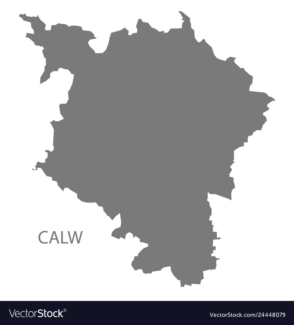 Calw county map of baden wuerttemberg germany vector image Calw county map of baden wuerttemberg germany