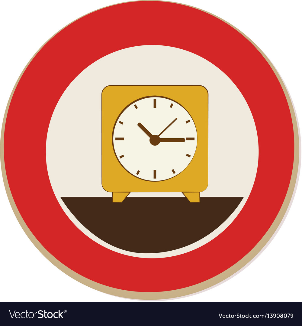 Circular frame with alarm clock