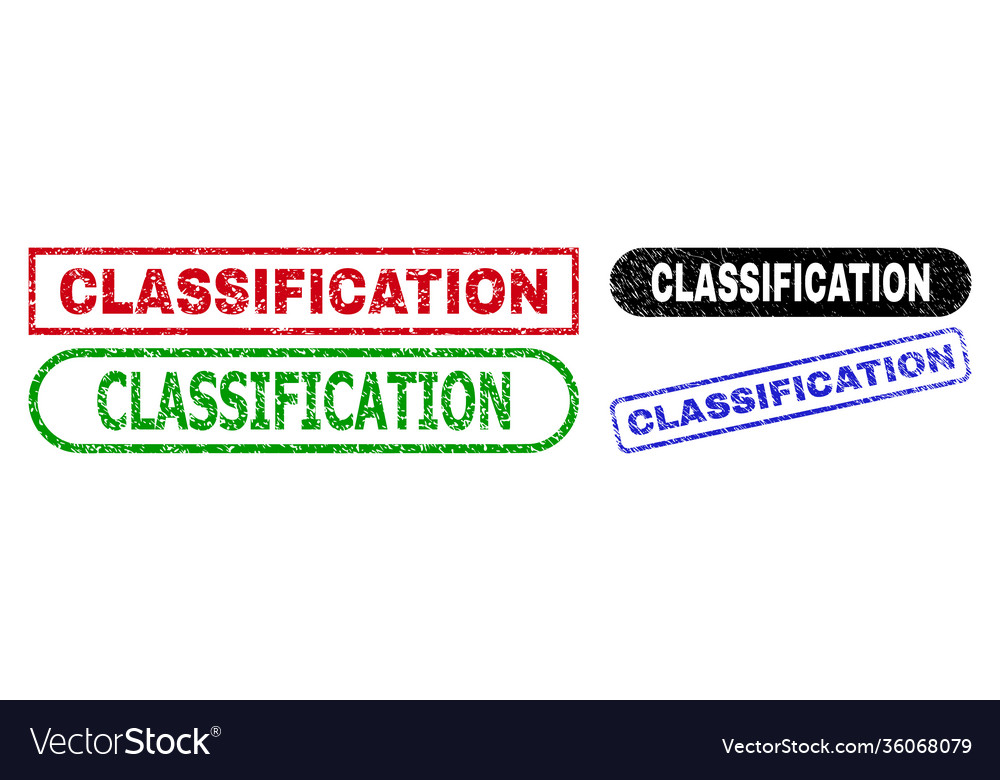Classification rectangle watermarks using distress Vector Image Classification rectangle watermarks using distress