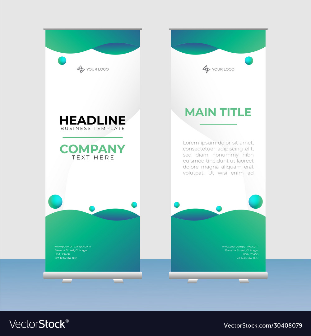 Color modern roll up banner design