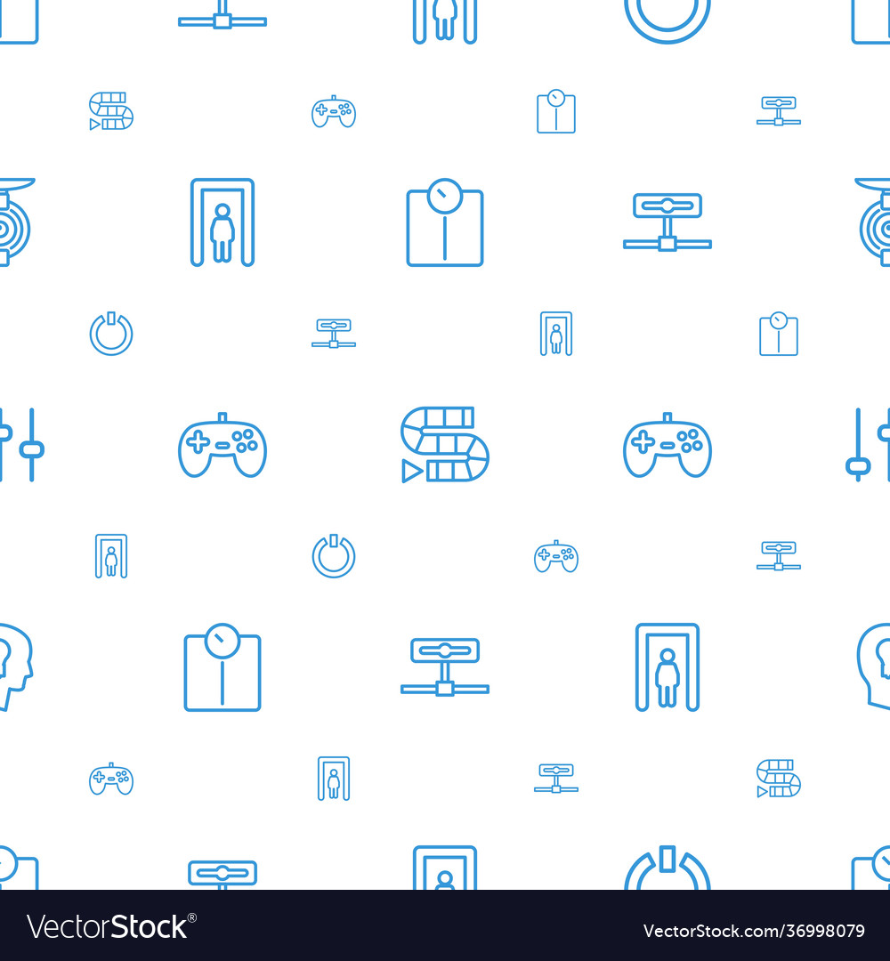 Control icons pattern seamless white background