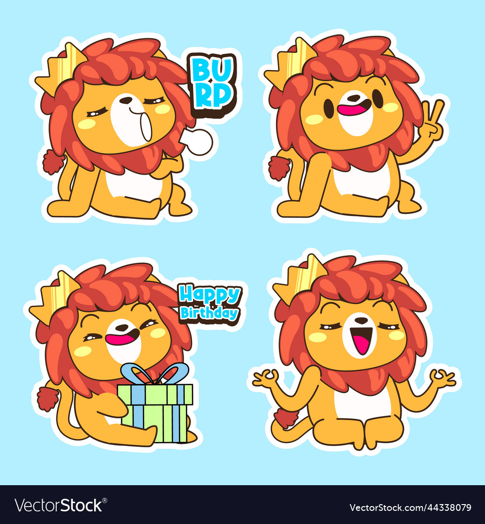 Cute little lion cartoon