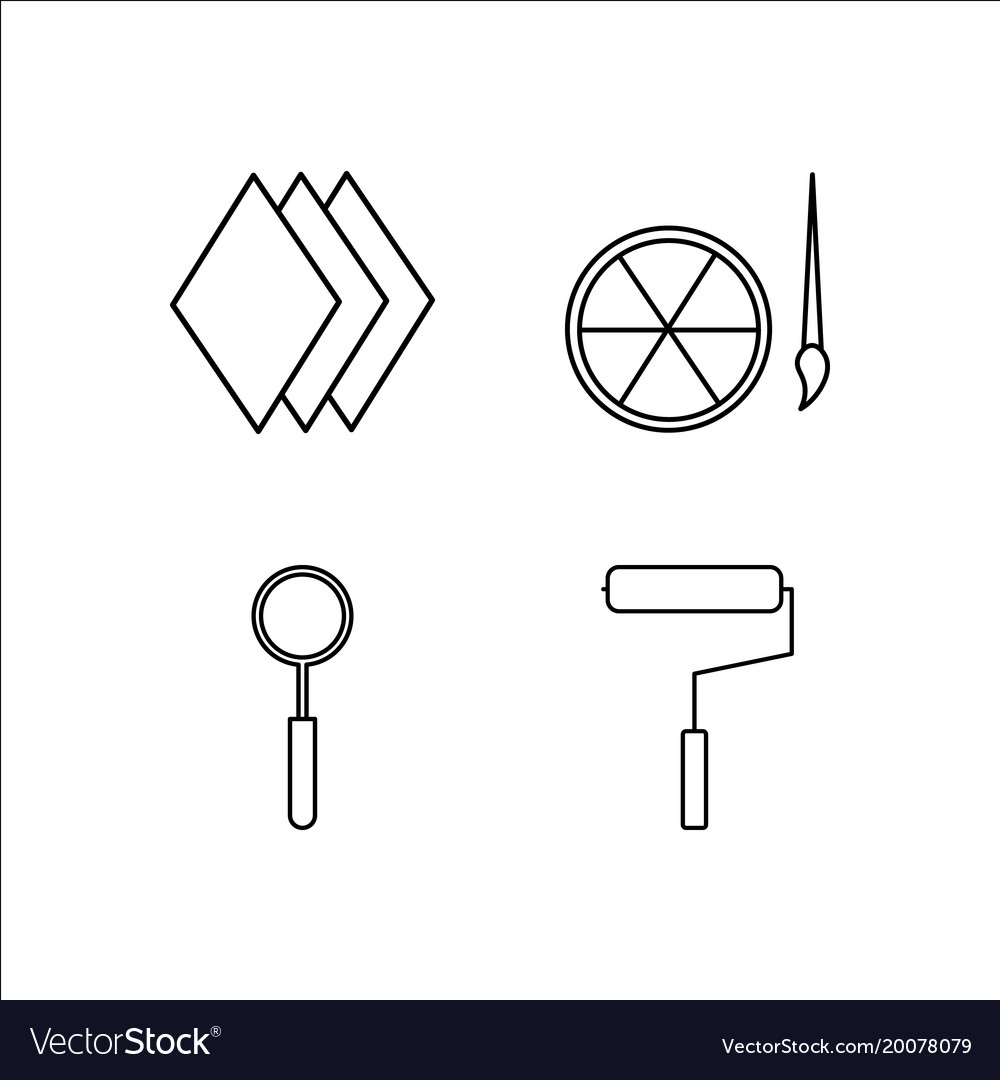 Design and studio simple linear icon setsimple