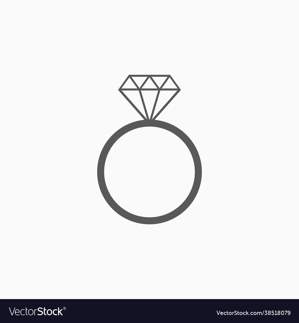 Diamond ring icon