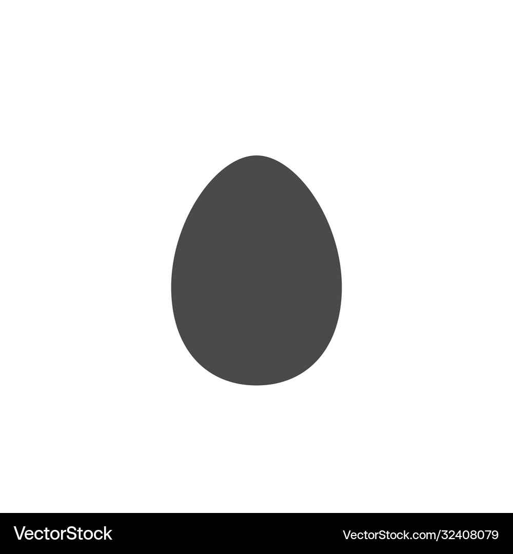 Egg simple flat icon dark grey Royalty Free Vector Image