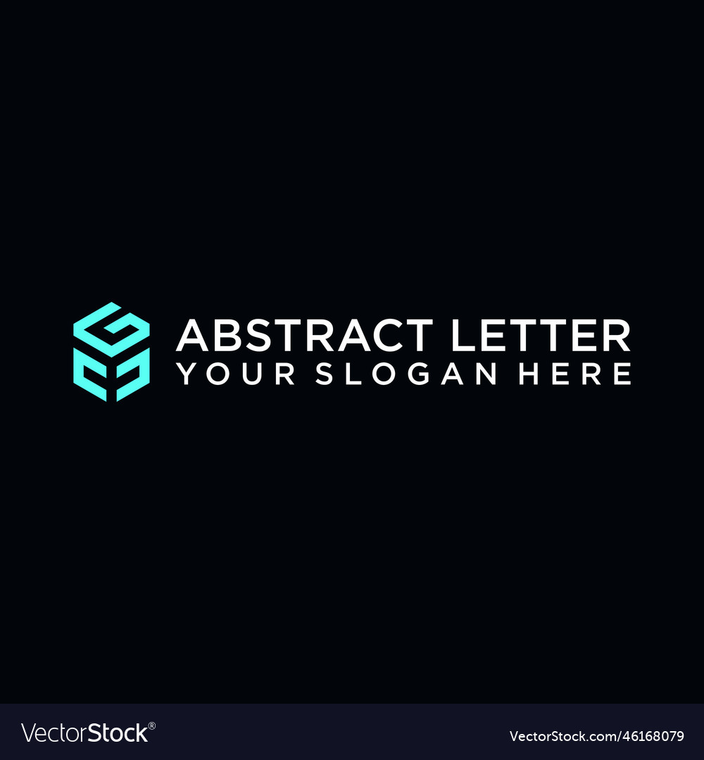 Gcc letter logo in the form of hexagons and cube vector image Gcc letter logo in the form of hexagons and cube