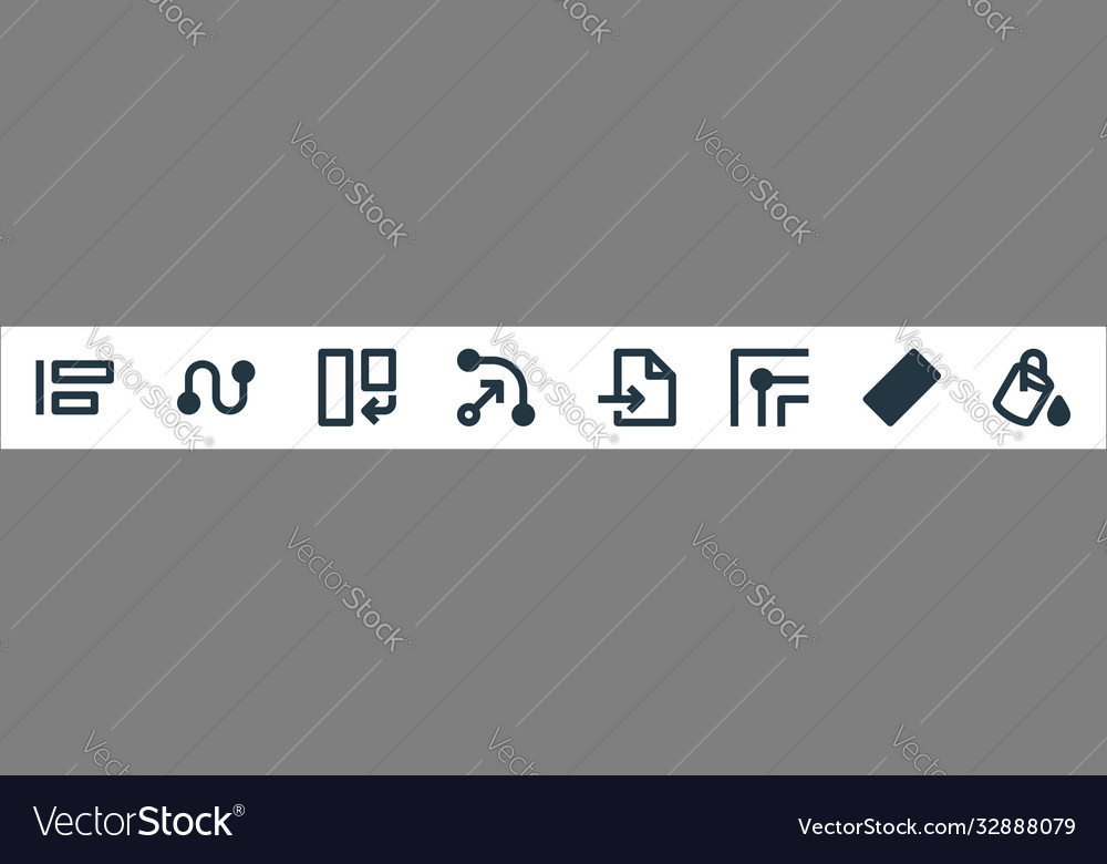 Graphic design line icons linear set quality vector image Graphic design line icons linear set quality