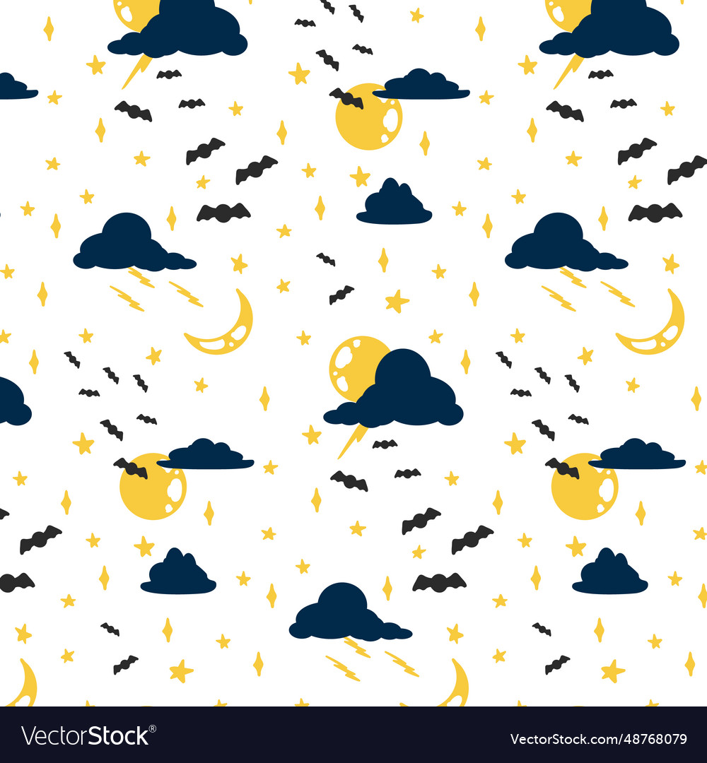 Halloween pattern on a transparent background