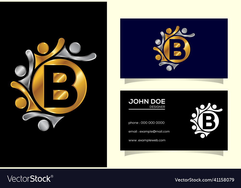 Initial b monogram alphabet with connecting Vector Image Initial b monogram alphabet with connecting