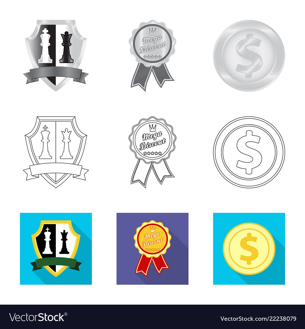 Isolated object of emblem and badge symbol