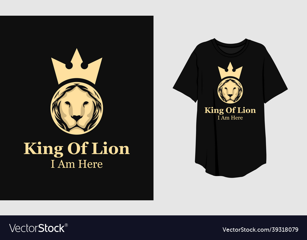 King of lion t shirt trendy design