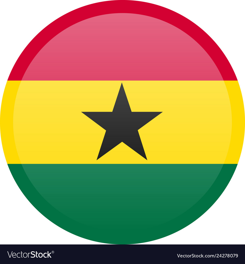 Original und einfache Ghana Flagge in offiziellen Farben vector image Original und einfache Ghana Flagge in offiziellen Farben