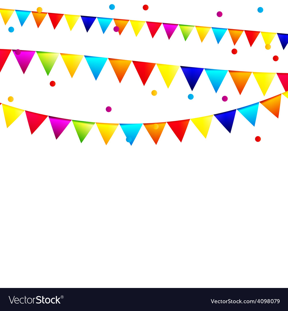 Party background with flags Royalty Free Vector Image