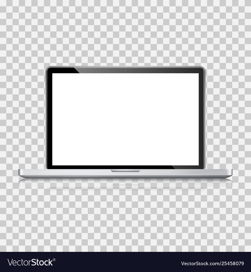 Realistic laptop computer notebook vector image Realistic laptop computer notebook
