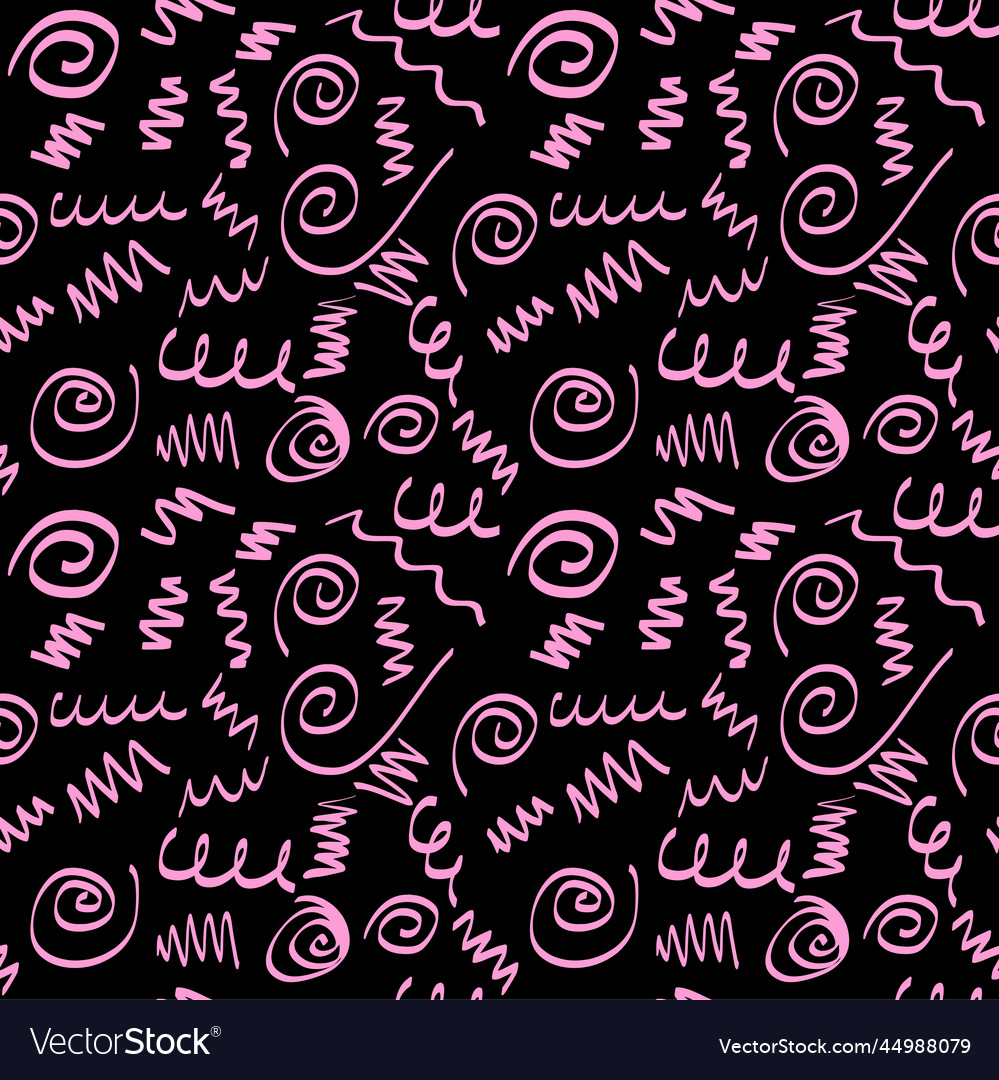 Scribble spiral seamless pattern background Vector Image Scribble spiral seamless pattern background