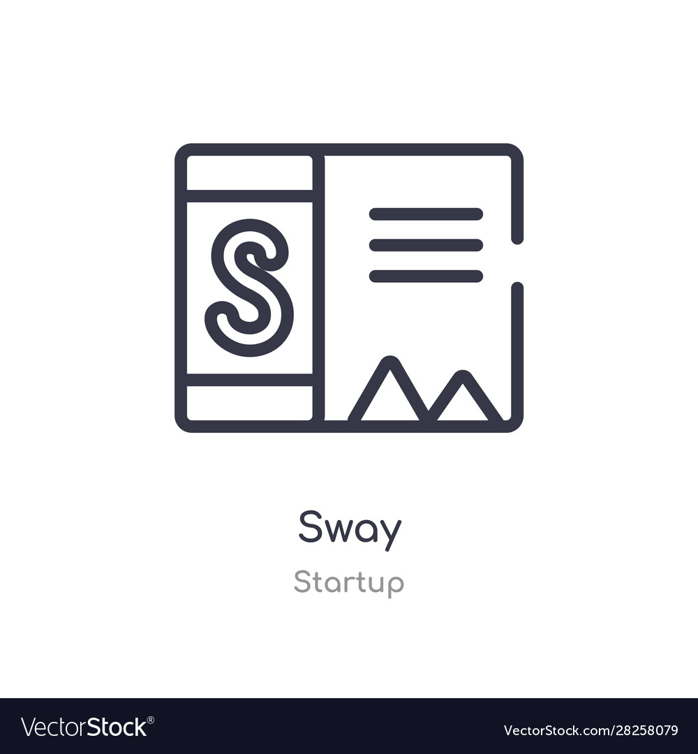 Sway outline icon isolated line from startup