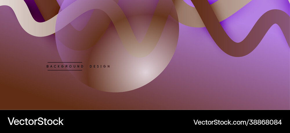 Abstract gradient background with wave line Vector Image