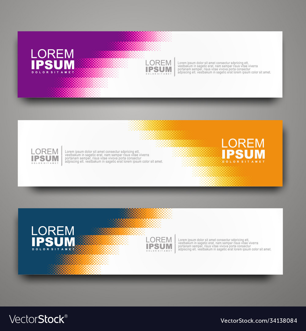 Abstract web banner design template with halftone