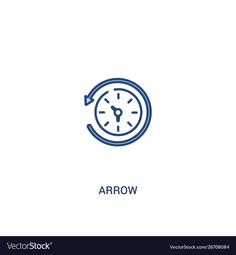 Arrow concept 2 colored icon simple line element vector image Arrow concept 2 colored icon simple line element