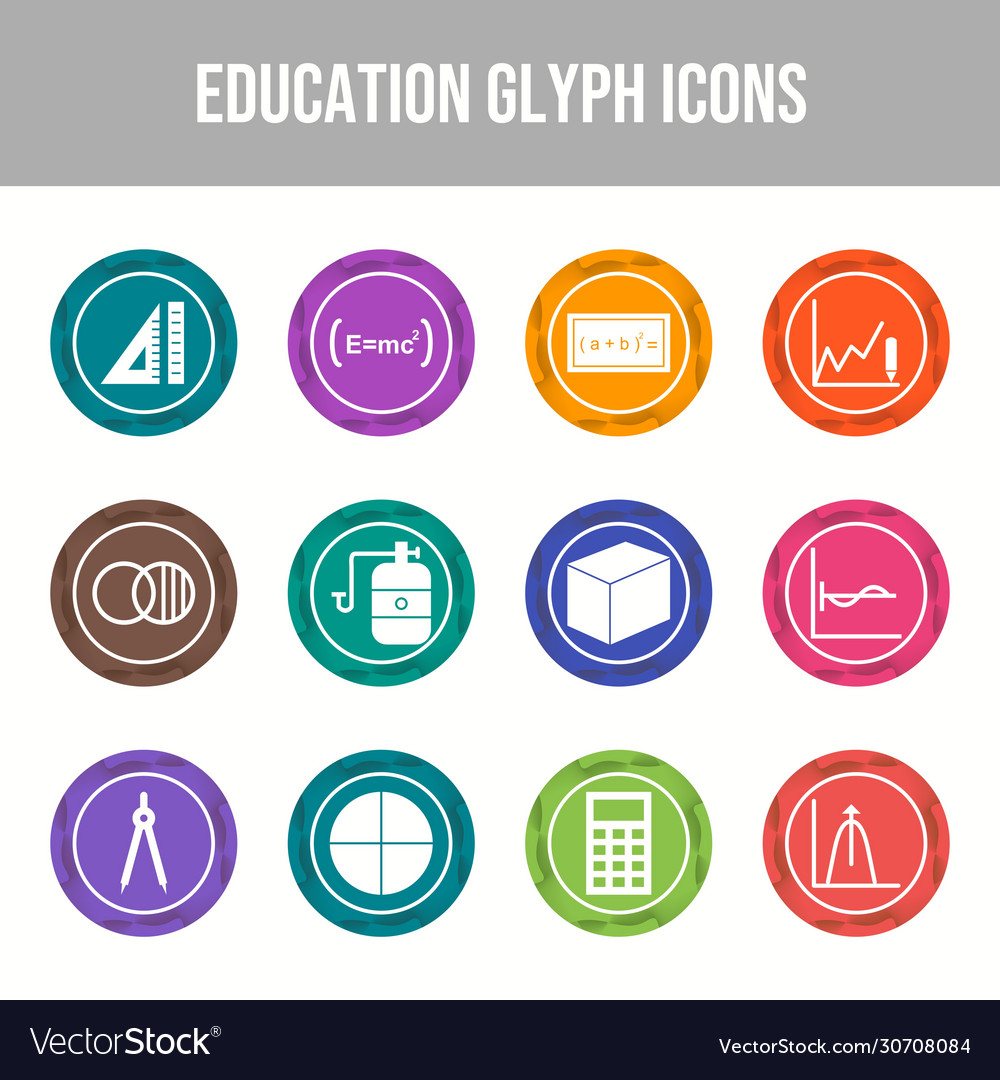 Beautiful 12 education icons